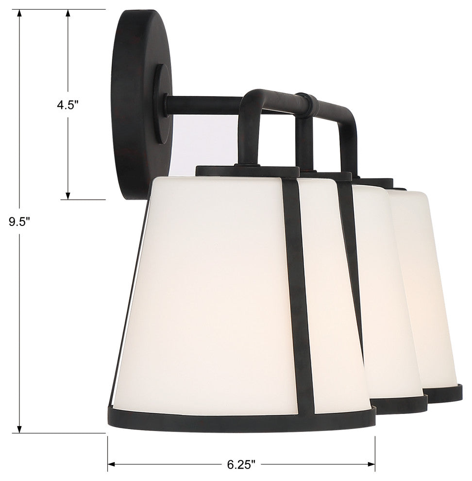 Fulton 3 Light Black Bathroom Vanity