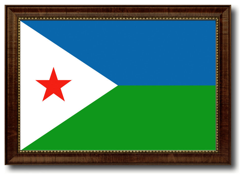 Djibouti Country Flag Canvas Print, 21"x30"