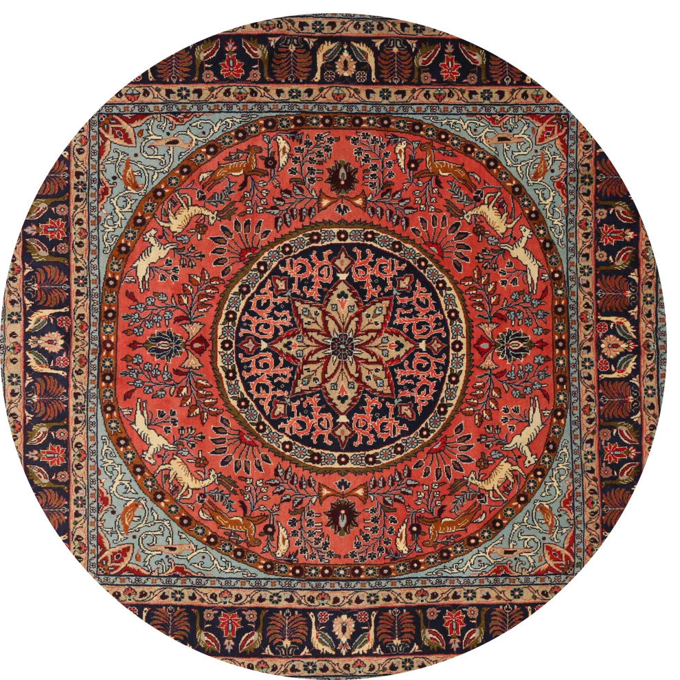 Ahgly Company Indoor Round Traditional Area Rugs, 4' Round