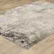 Noble Distressed Abstract Beige/ Grey Indoor Area Rug, 7'10"x10'10"