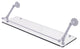 Prestige Skyline 30" Floating Glass Shelf with Gallery Rail, Matte White