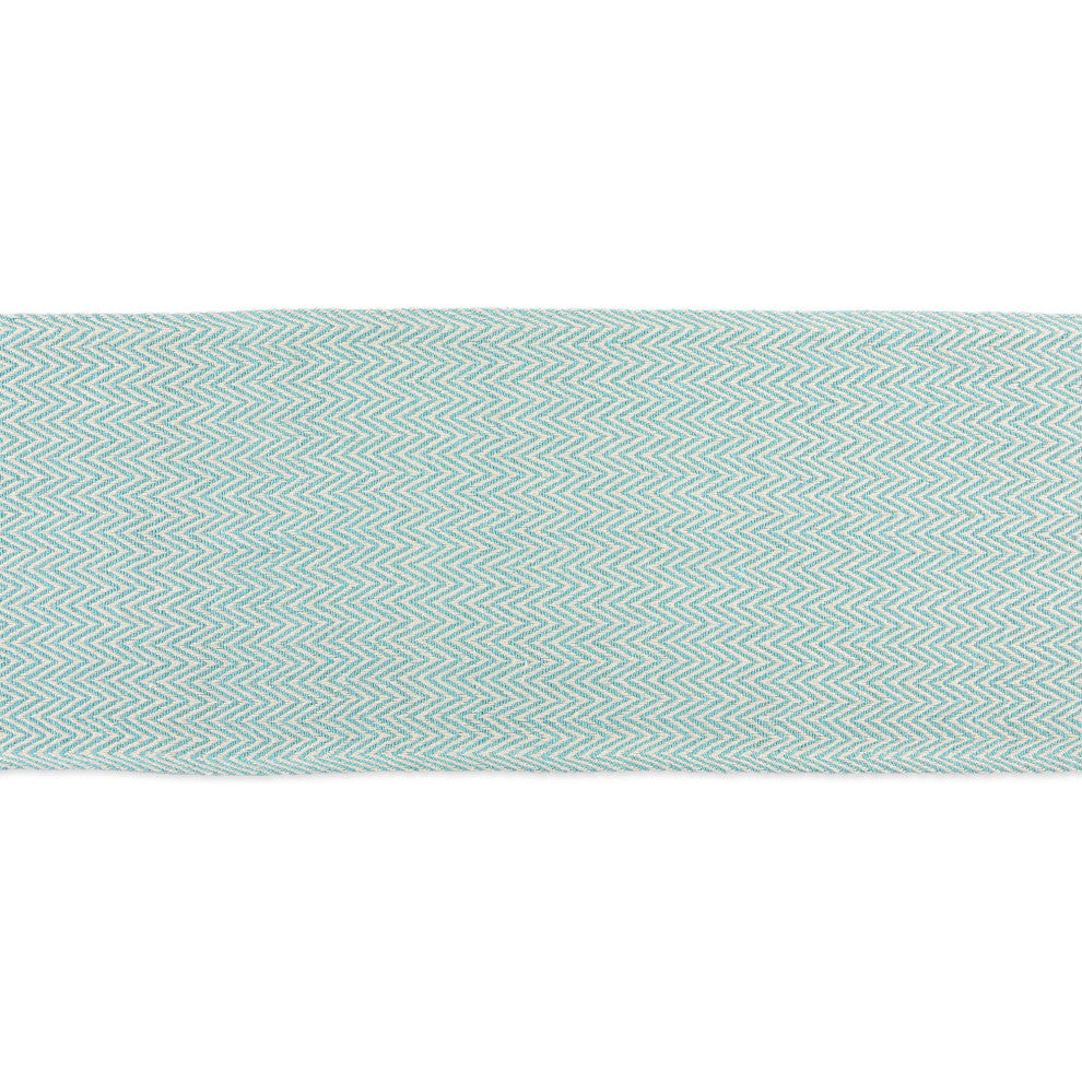 Aqua Handloom Chevron Table Runner 15x108