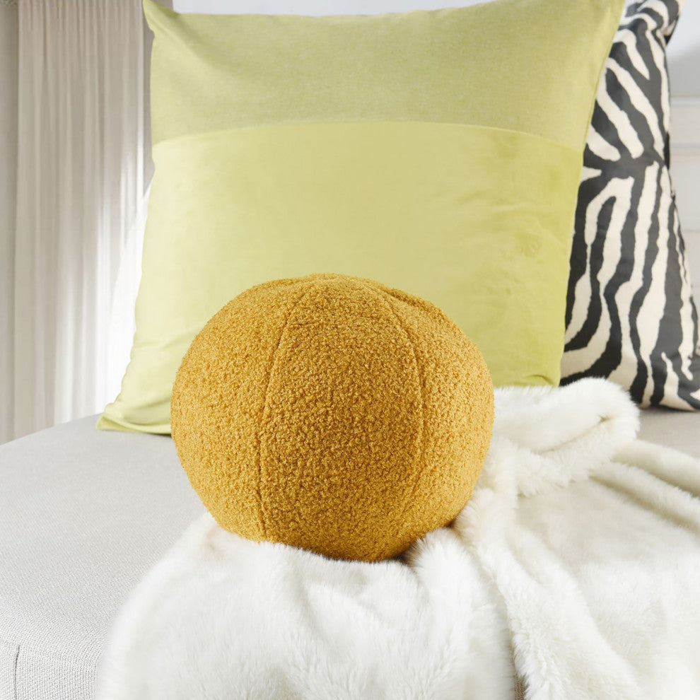 Dann Foley Lifestyle-Sphere Plush Pillow-Marigold Yellow