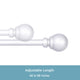 KenneyÂ® Mae 5/8" Standard Decorative Window Curtain Rod, Satin Nickel, 48-86