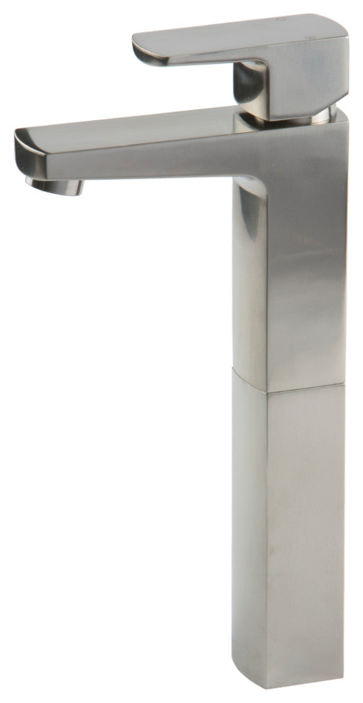 Safire Vessel Lav Faucet, High, Brushed Nickel