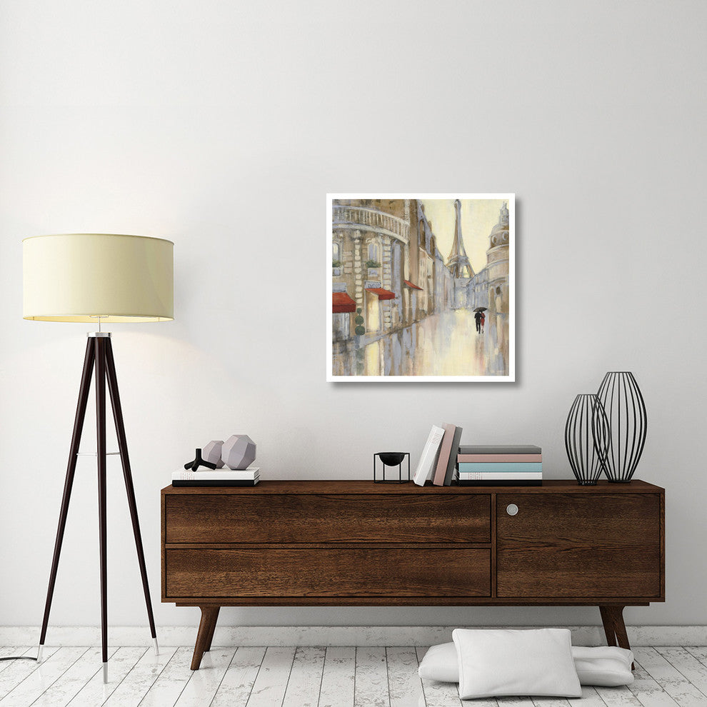 "Touring Paris Couple III" Digital Paper Print by Julia Purinton, 32"x32"