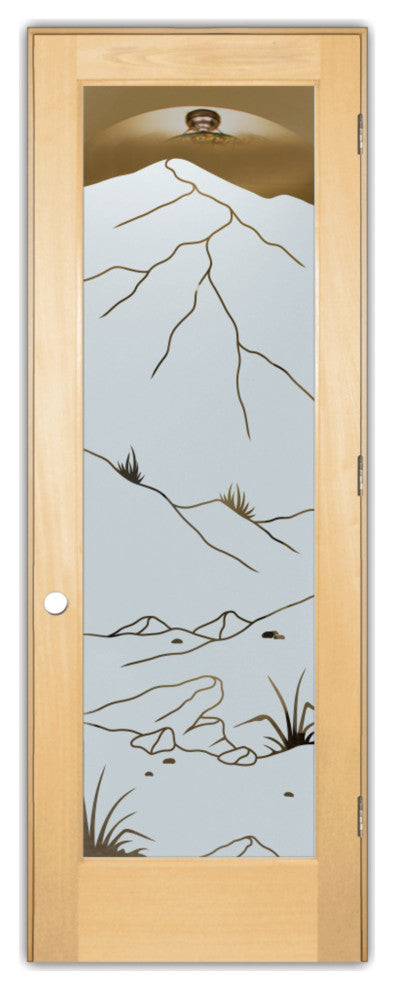 Interior Prehung Door or Interior Slab Door - Mountains Foliage - Maple -...