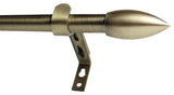 5/8" Adjustable Bullet Drapery Rod, 28"-48", Antique Brass