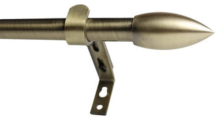5/8" Adjustable Bullet Drapery Rod, 28"-48", Antique Brass