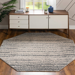 Unique Loom Oasis Calm Area Rug, Cream, 7' 0 X 7' 0 Octagon