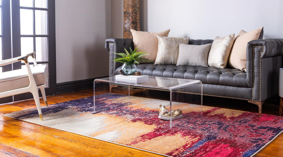 Rug Unique Loom Estrella Pink Rectangular 5' 0 x 8' 0