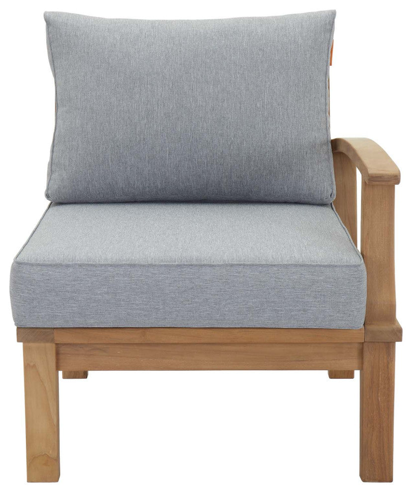 Marina Outdoor Patio Teak Right-Facing Sofa by Modway