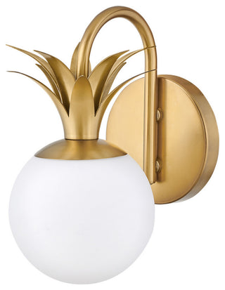 Hinkley Palma Medium Single Light Vanity, Heritage Brass