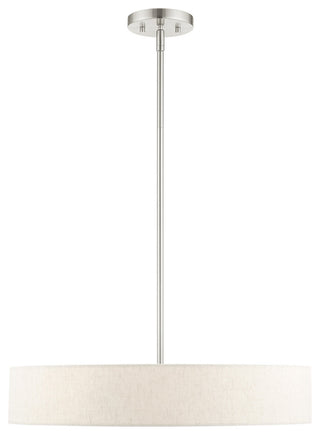 Livex Lighting Venlo 4 Light Brushed Nickel Drum Pendant