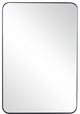 Black Rectangle Accent Metal Mirror