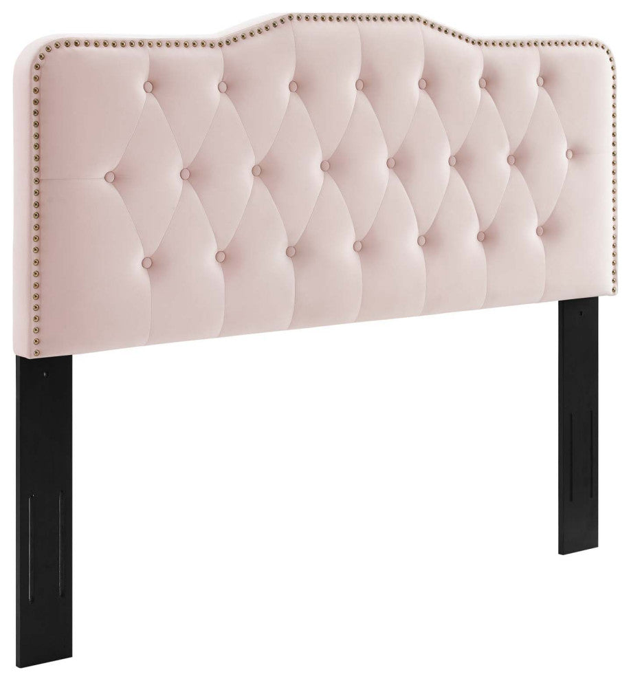 Sophia Tufted Performance Velvet Twin Headboard Pink