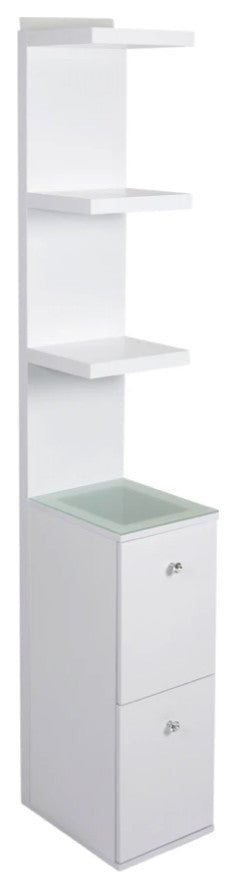 SlayStation Natalie Column with Drawers, White