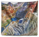 Impressive Mines and Canyon Landscape Wall Tapestry, 80"x68"