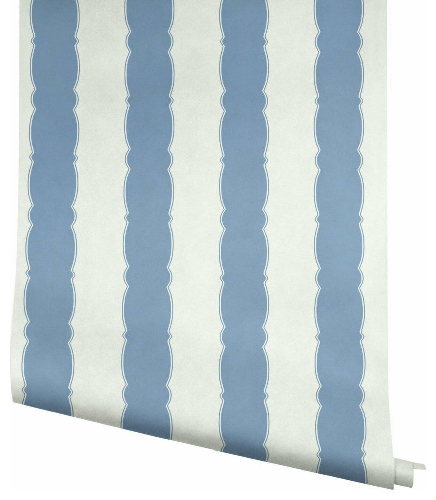 Scalloped Stripe Wallpaper
