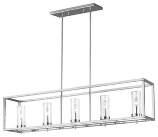 Zire 5-Light Island Pendant, Chrome