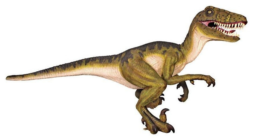 Jurassic-Sized Dromaeosaurus Raptor Dinosaur Statue