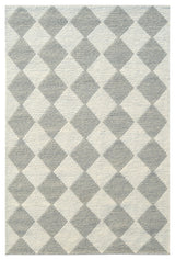 Dynamic Rugs Ava Wool Handmade Area Rug, Ivory Gray, 8'x10'