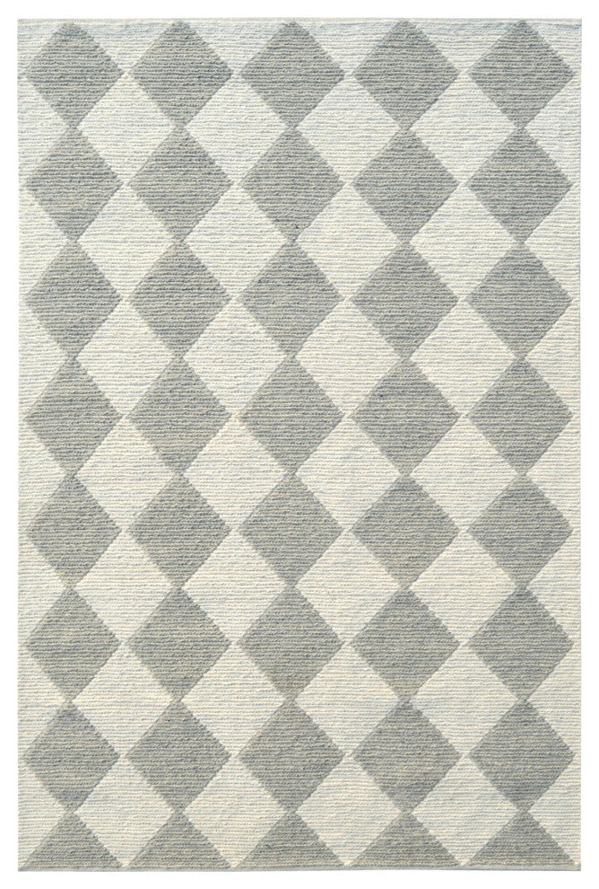 Dynamic Rugs Ava Wool Handmade Area Rug, Ivory Gray, 8'x10'
