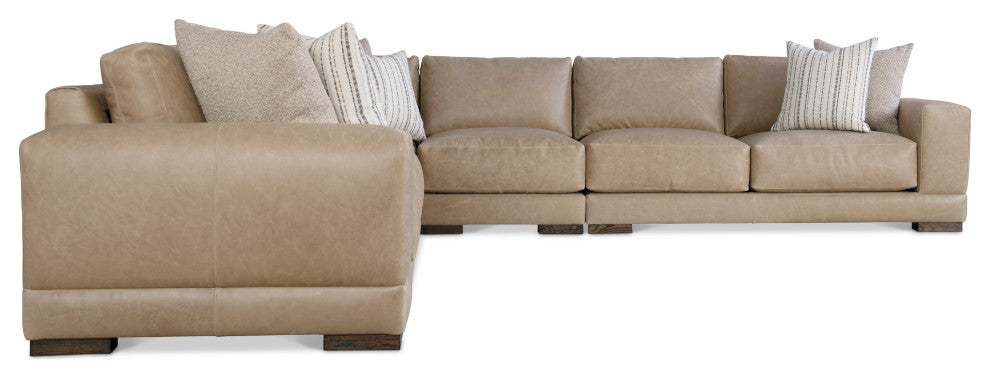 Bernhardt Lars Leather 5-Piece Sectional