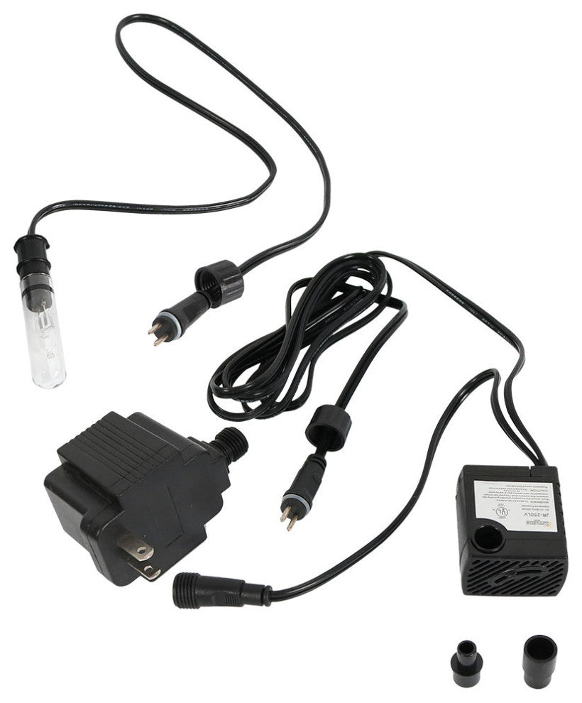 Sunnydaze 24V Electric Water Fountain Pump With Finger Light, 70 GPH