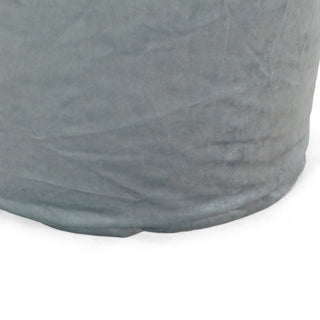 Bleckley Gwinnett Modern Velveteen Cylinder Pouf, Seafoam Blue