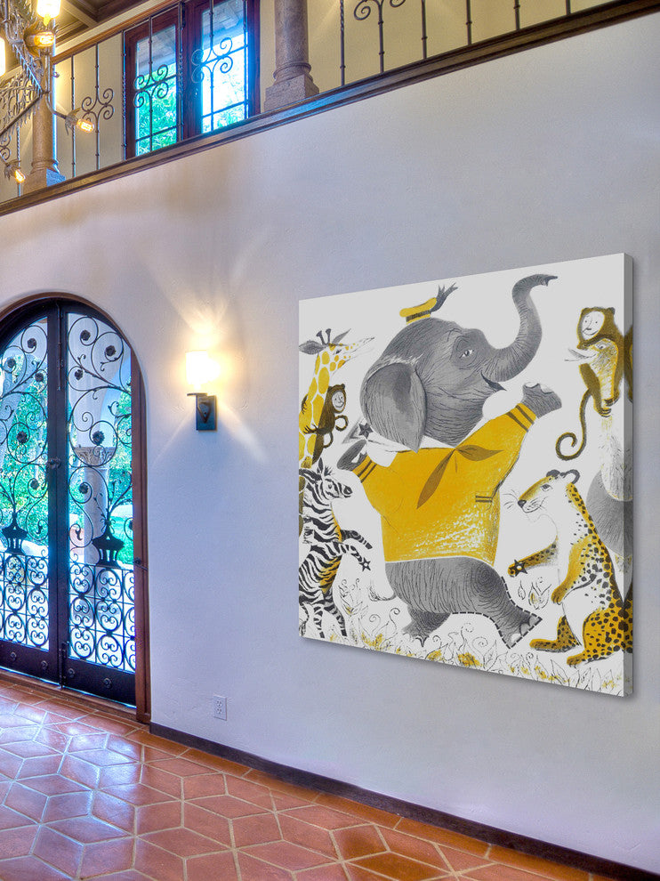 "Wild Animals" Painting Print on Canvas by Curtis