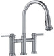 Blanco 442505 Empressa 1-Handle Pull-Down Bridge Faucets, Stainless