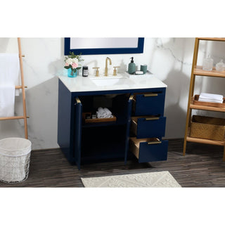 Elegant Decor Blake Bathroom Vanity VF19442BL, Blue