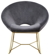 TOV Furniture Nolan Grey Velvet Rocking Chair