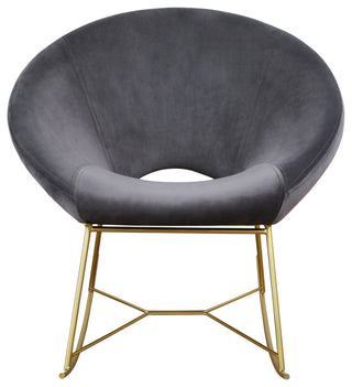 TOV Furniture Nolan Grey Velvet Rocking Chair