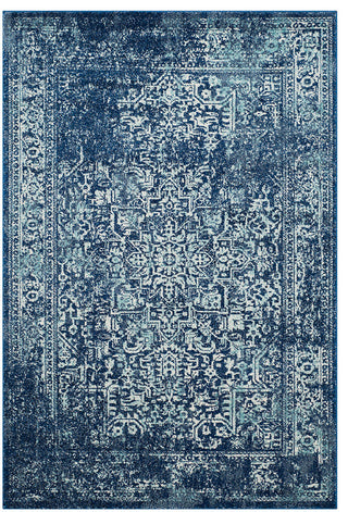 Safavieh Evoke Evk256A Rug, Navy/Ivory, 4'0" X 6'0"