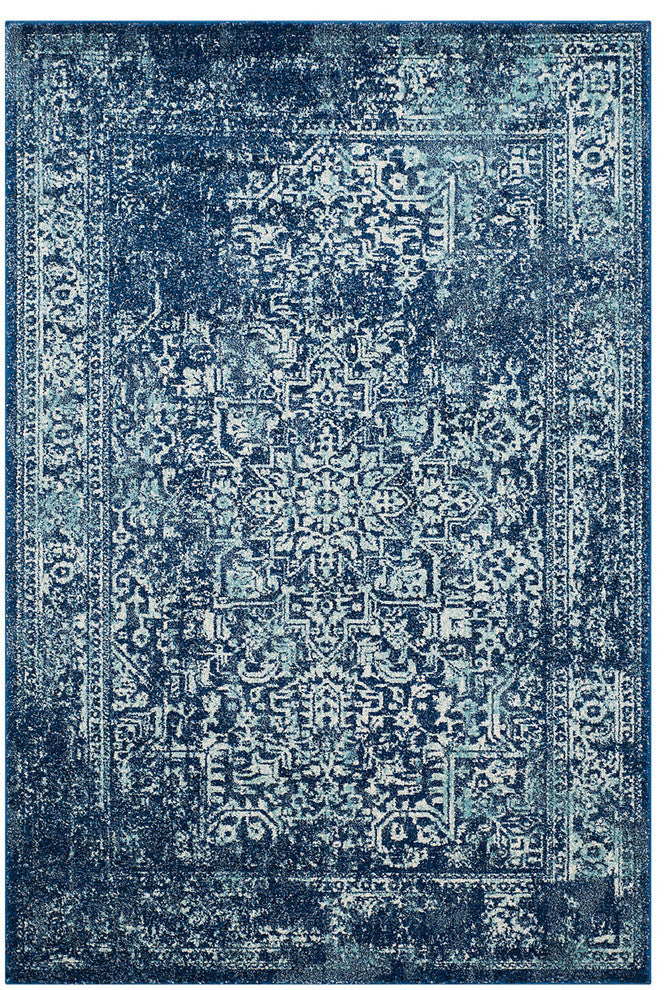 Safavieh Evoke Evk256A Rug, Navy/Ivory, 4'0" X 6'0"