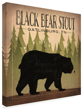 Ryan Fowler 'Take A Hike Bear Black Bear Stout' Canvas Art
