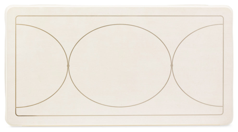 London Place Rectangular Cocktail Table - Creamy Pearl