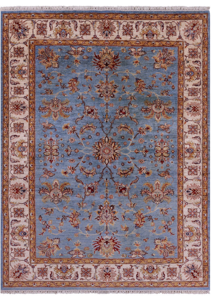 5' 9" X 7' 8" Persian Tabriz Hand-Knotted Wool Rug Q11311