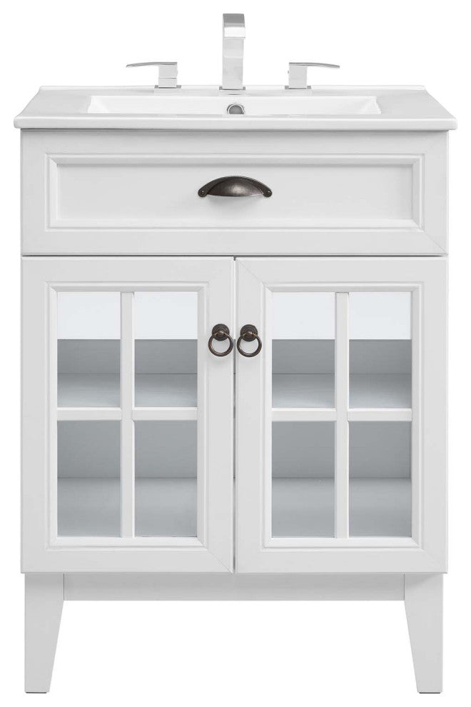 Isle 24" Bathroom Vanity Cabinet White White -5424