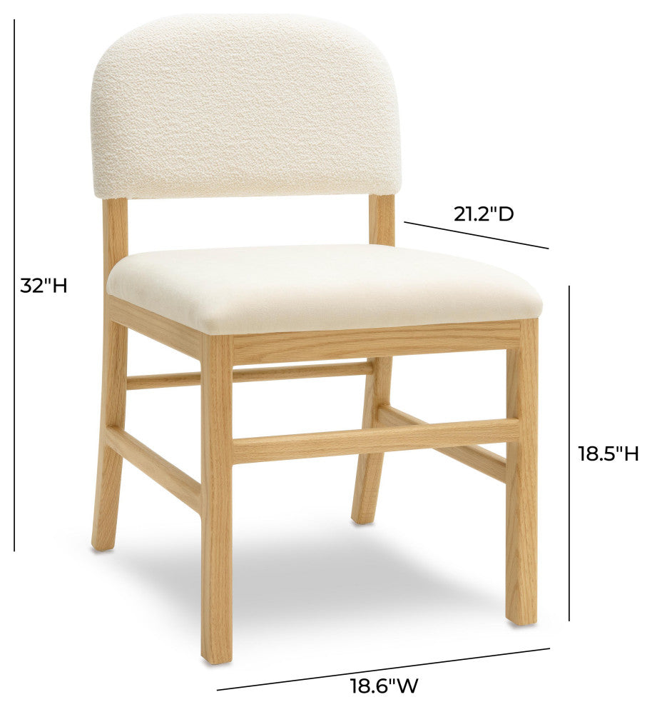 Calla Performance Velvet Dining Chair, Cream