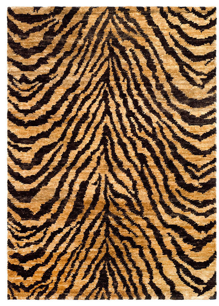 Safavieh Bohemian Boh224A Animal Print Rug, Natural/Black, 9'0"x12'0"