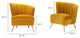 Retro Layan Accent Chair Right Yellow - Yellow