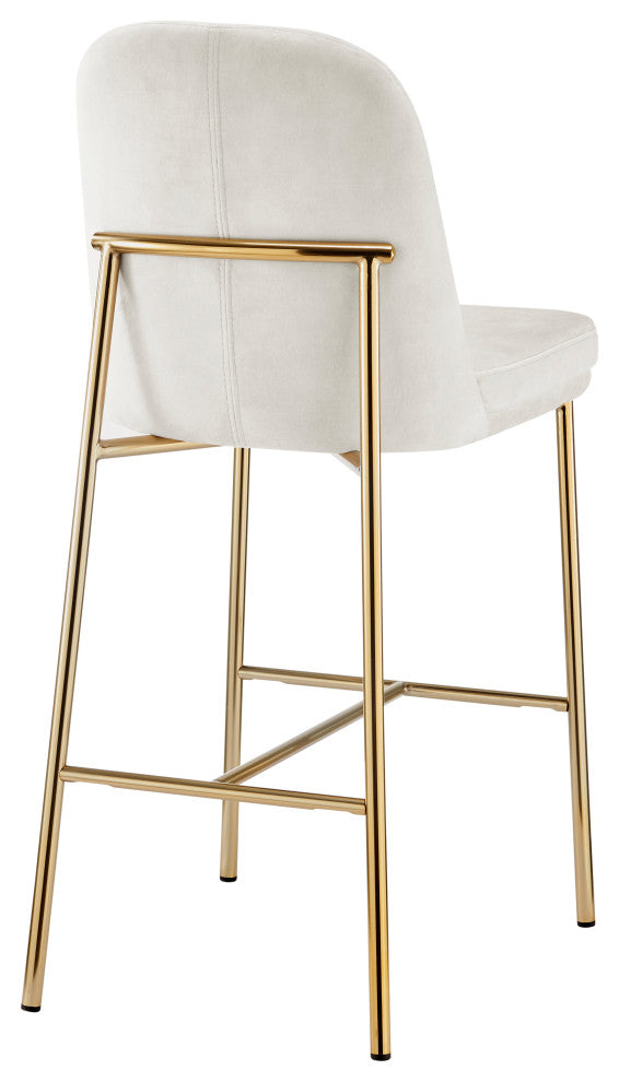 Keisha Counter Stool, Set of 2, Arcadia Cream, Velvet