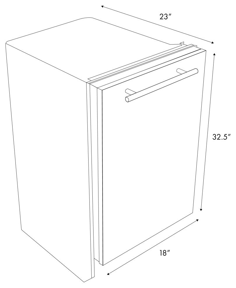 18" Compact Top Control Dishwasher 120-Volt With Stainless Steel Tub