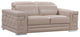 29to 38" Modern Beige Leather Loveseat