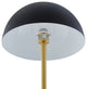 Inspired Home Kenadie Floor Lamp, Marble Stone Base, Black
