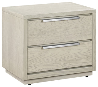 Abbey 2 Drawer Nightstand in Grey Oak Wood