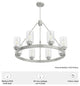 Hunter Hartland Brushed Nickel 8-Light Chandelier
